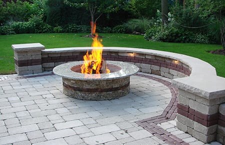 Hardscape fireplace